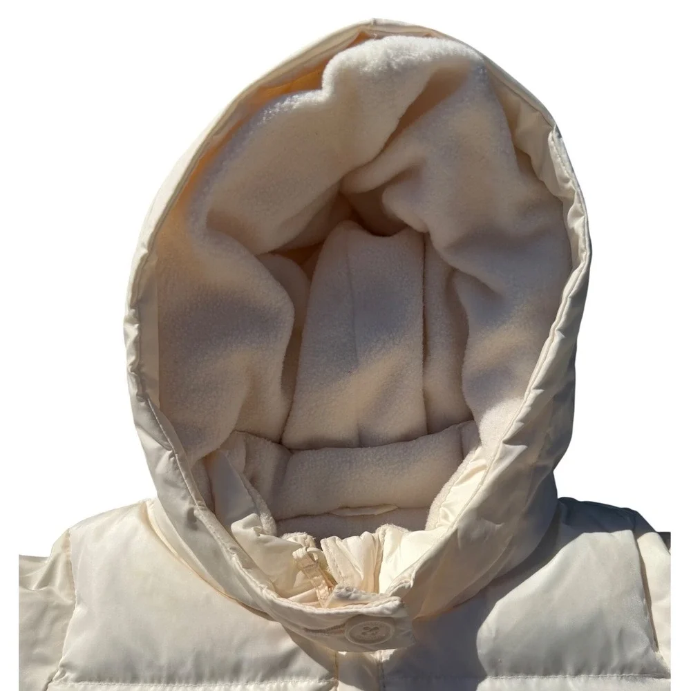 BabyGap Kids Cream Hooded Puffer Snowsuit Down Fill One Piece 6-12 Months